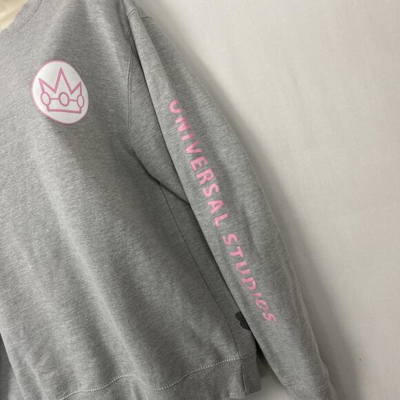 Super Nintendo World Sweatshirt Adult L Princess Peach Castle Universal Studios - Picture 3 of 11